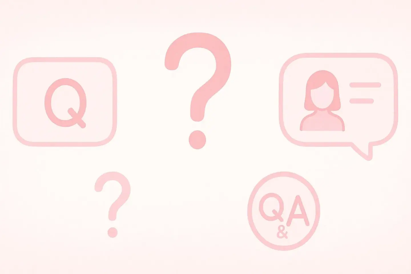 ニキビ跡治療のよくある質問を示すQ&Aアイコンのイラスト