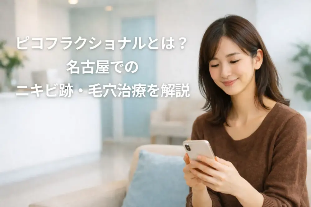 ピコフラクショナルとは？名古屋でニキビ跡・毛穴治療を検討する女性