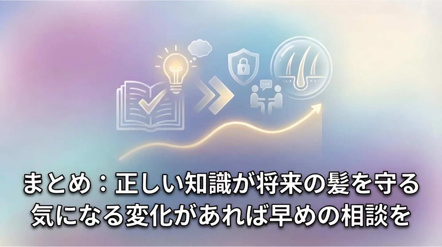 女性型脱毛症のまとめ|正しい知識と早めの相談が将来の髪を守る