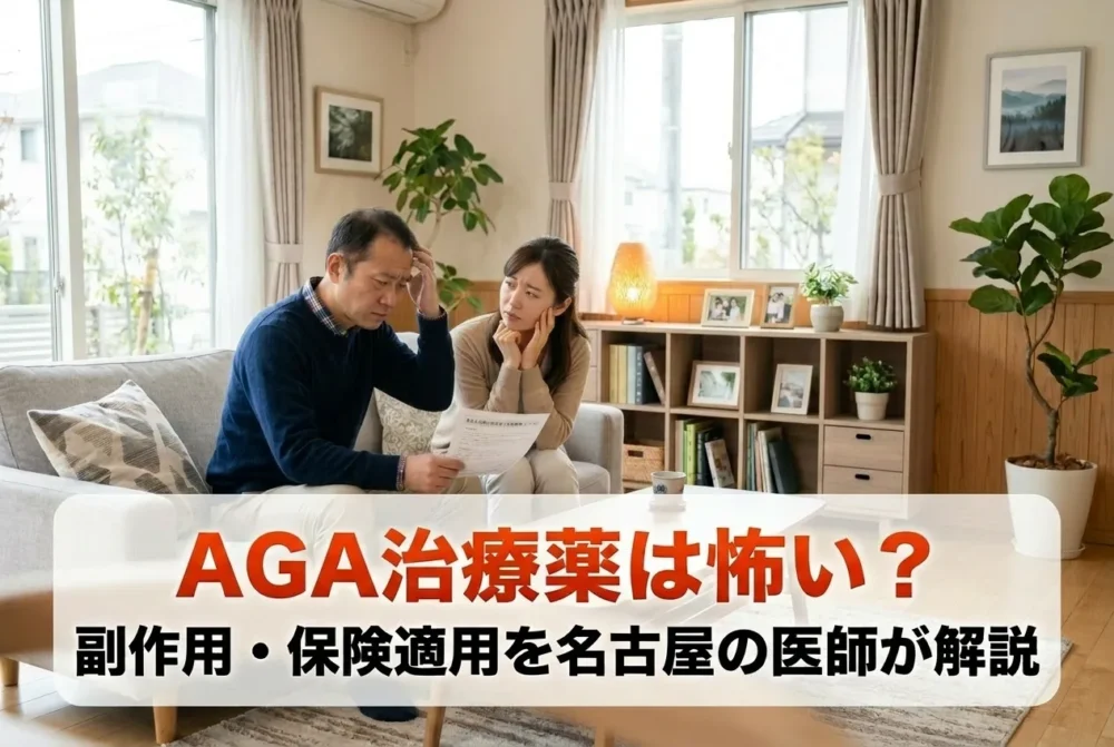 AGA治療薬は怖い？副作用・保険適用を名古屋の医師が解説