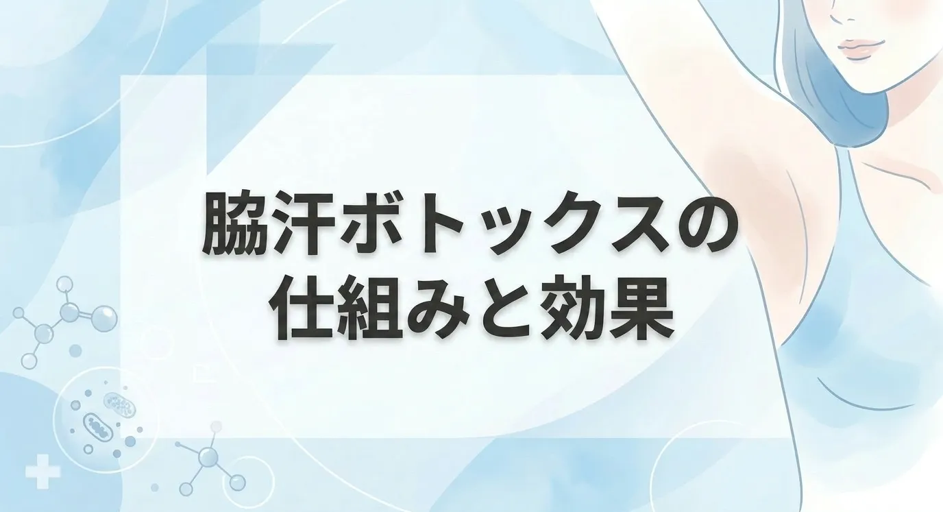 脇汗ボトックスの仕組みと効果を解説する医療イメージ