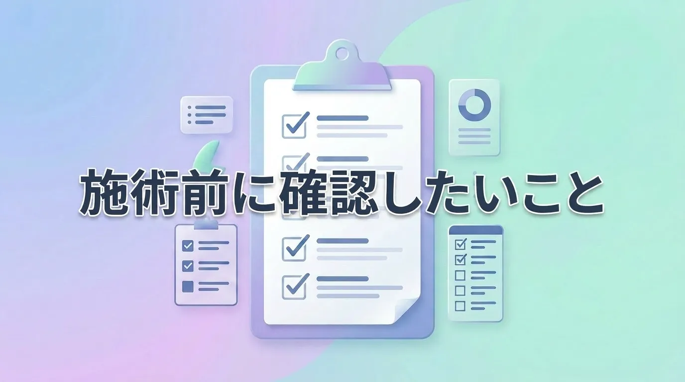 名古屋・名駅でプラズマ治療の複合施術を受ける前に確認したいポイントをまとめたチェックリスト画像
