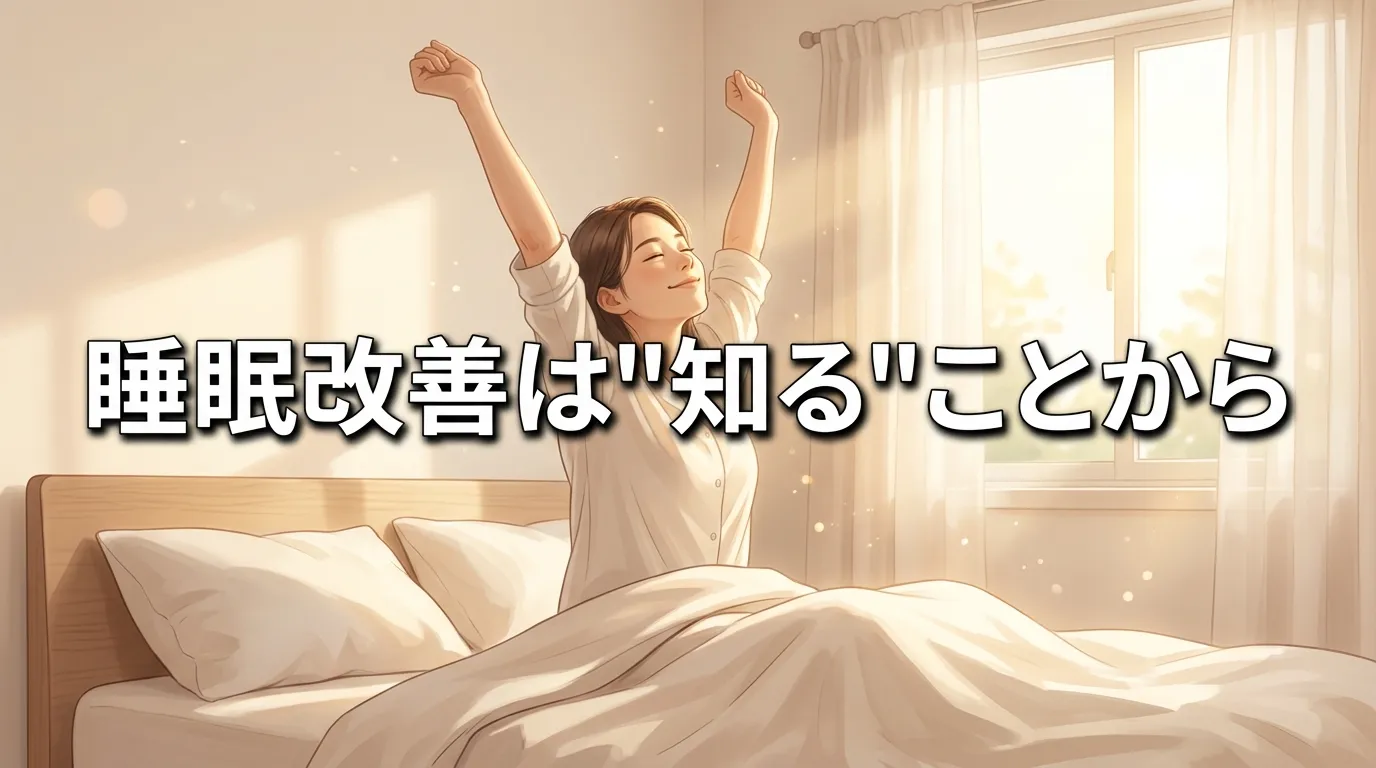 睡眠の質を把握してすっきり目覚める女性のイメージ